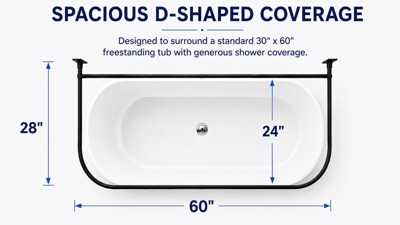 Shower Suites By D-Shaped Shower Curtain Rod image number 3