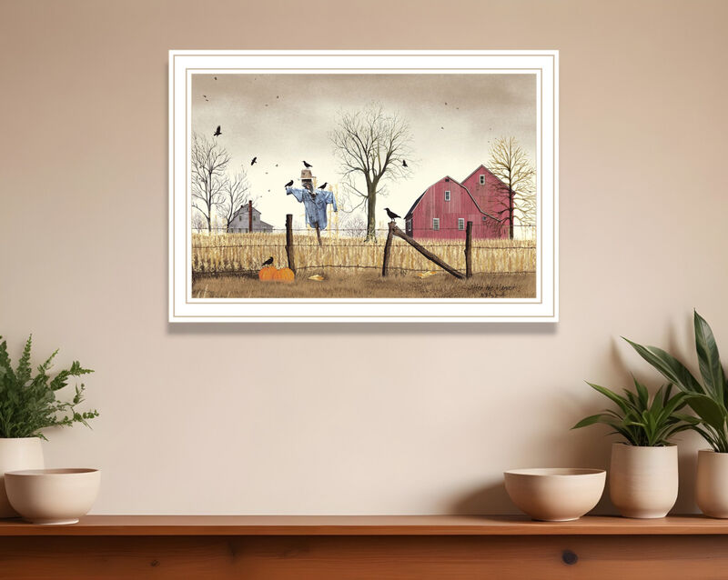 HomeRoots After the Harvest White Framed Wall Art image number 1