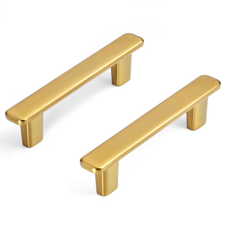 Hestia Hardware 10 Pack 3 Inch Modern Curved Edge Flat Bar Pull