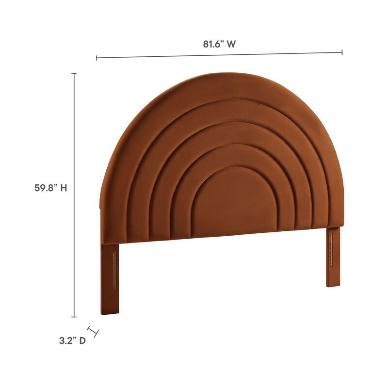 Solana Arched Performance Velvet King Headboard image number 2