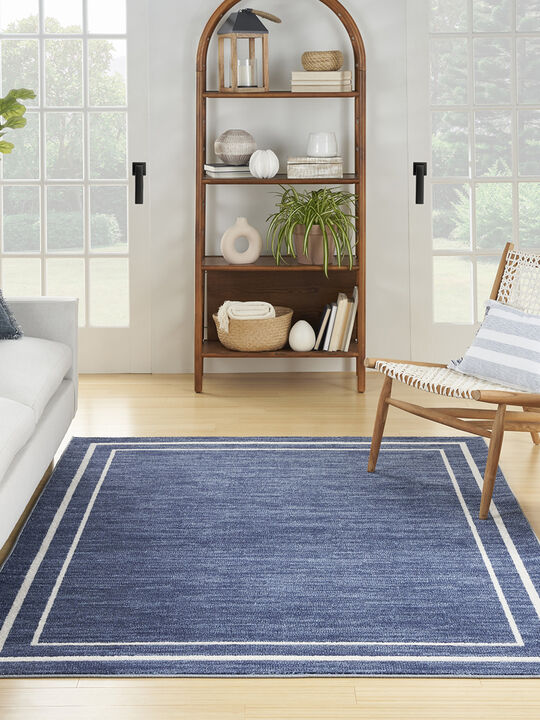 Nourison Essentials NRE02 Navy/Ivory 4' x 6' Rug