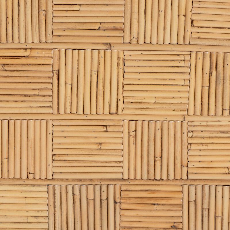 bali & pari Mimi Natural Rattan Checkered End Table with Drawer image number 7