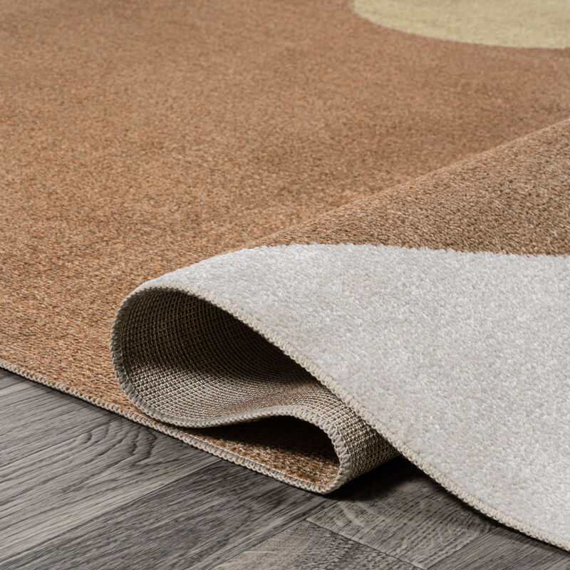 Slinger Modern Contemporary Collage Machine-Washable Area Rug