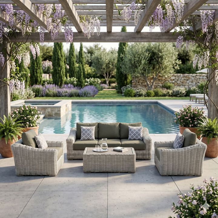 Teva Outdoor Patio Sectional Sofa Set
