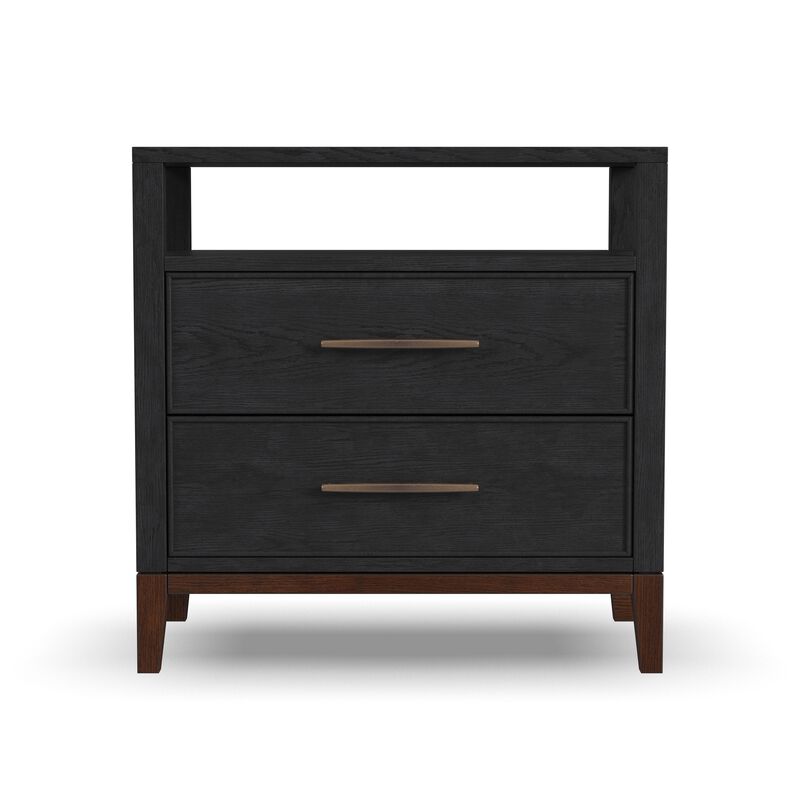 Waterfall Black Nightstand