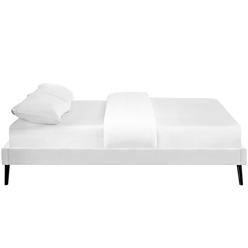 Modway - Loryn Full Vinyl Bed Frame with Round Splayed Legs White image number 3