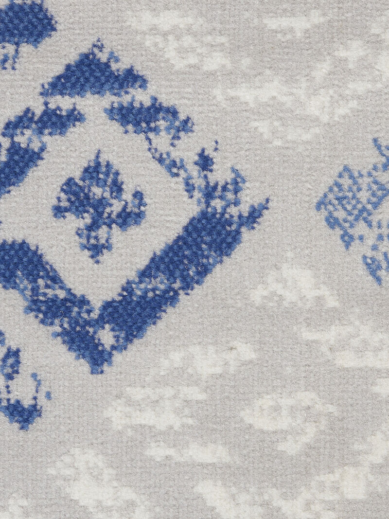 Whimsicle WHS18 Gray/Blue 2' x 8' Rug image number 5