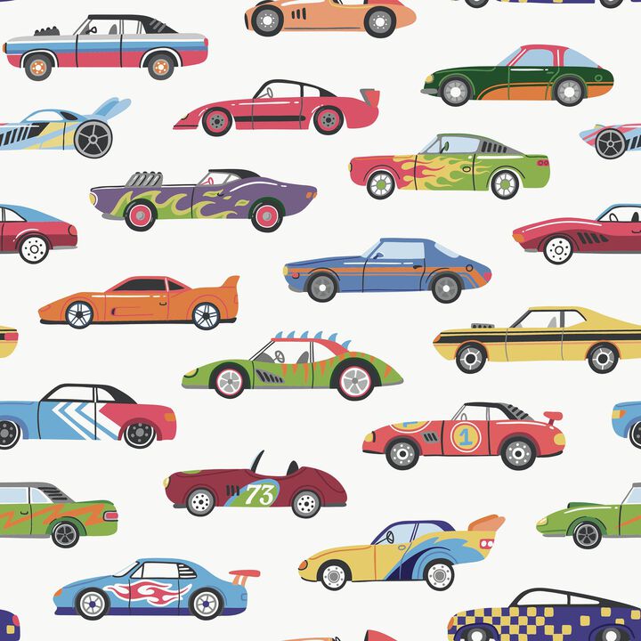 Kids and Teens Dinky Cars Multi-colored Wallpaper G78558