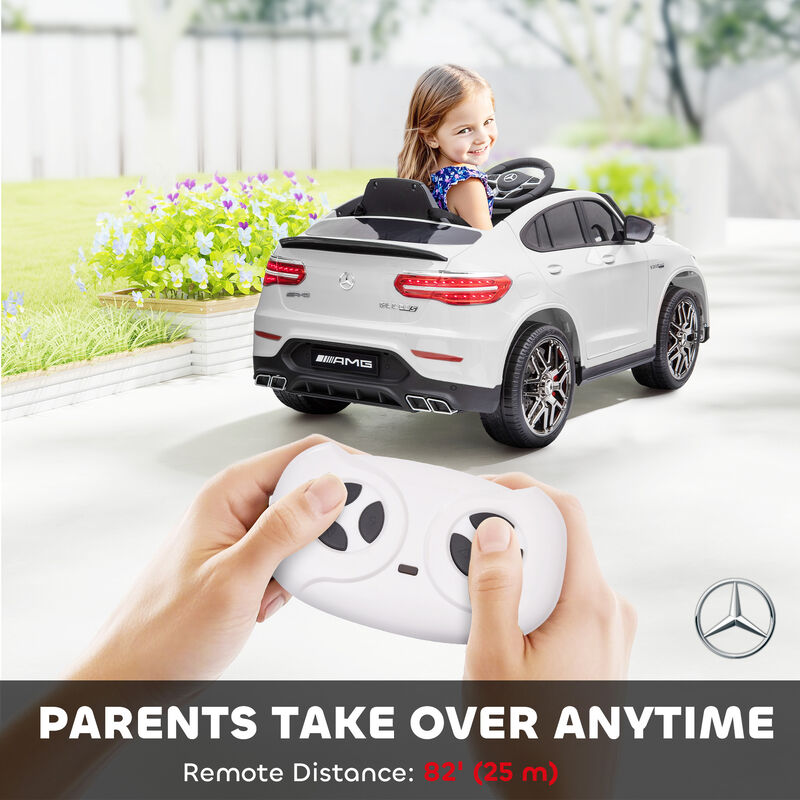 BreeBe 12V Toddler Ride On Car with Remote Control, Mercedes Benz AMG GLC63S Coupe, Electric Car with 2 Speed, MP3 Player, Light, Horn, Songs, Suspension image number 4