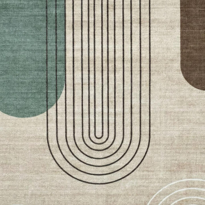 HomeRoots Abstract Area Rug