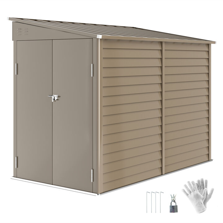 Hivvago 4.6x9 FT Outdoor Lean-To Storage Shed