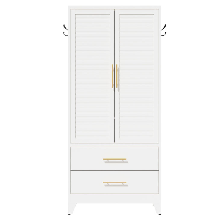 Momlot Metal Wardrobe Closet with 2 Doors