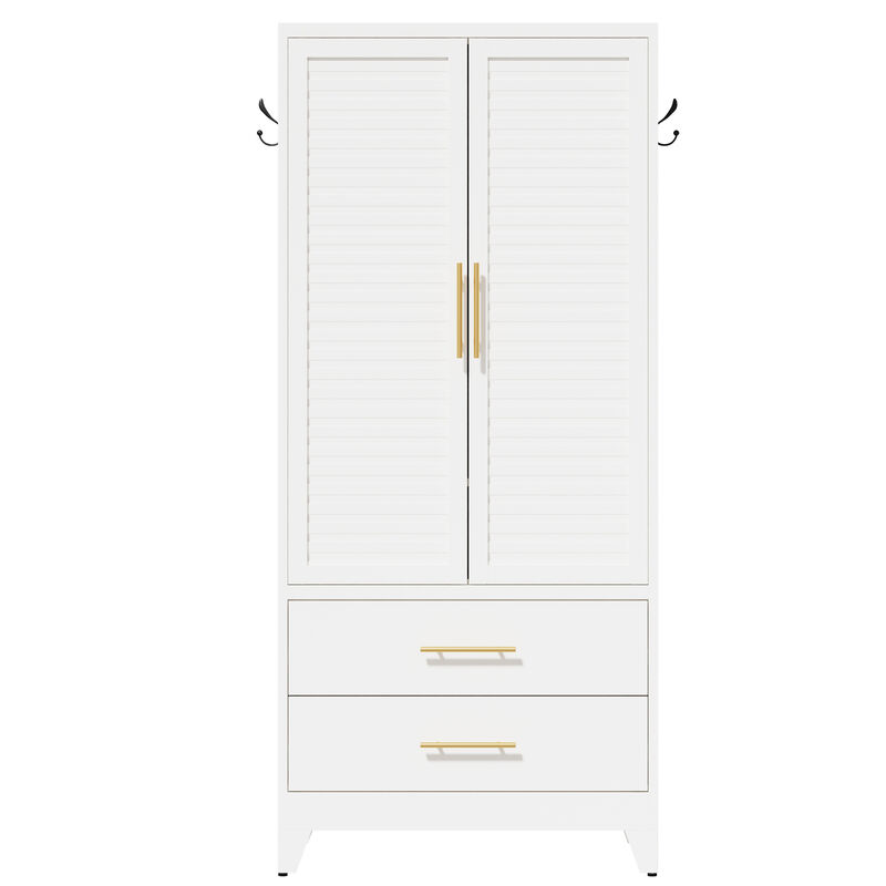 Momlot Metal Wardrobe Closet with 2 Doors image number 0