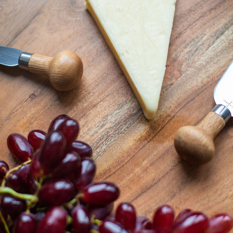 Jeanne Fitz Wood + White Collection Acacia Wood Charcuterie Board - Round image number 3