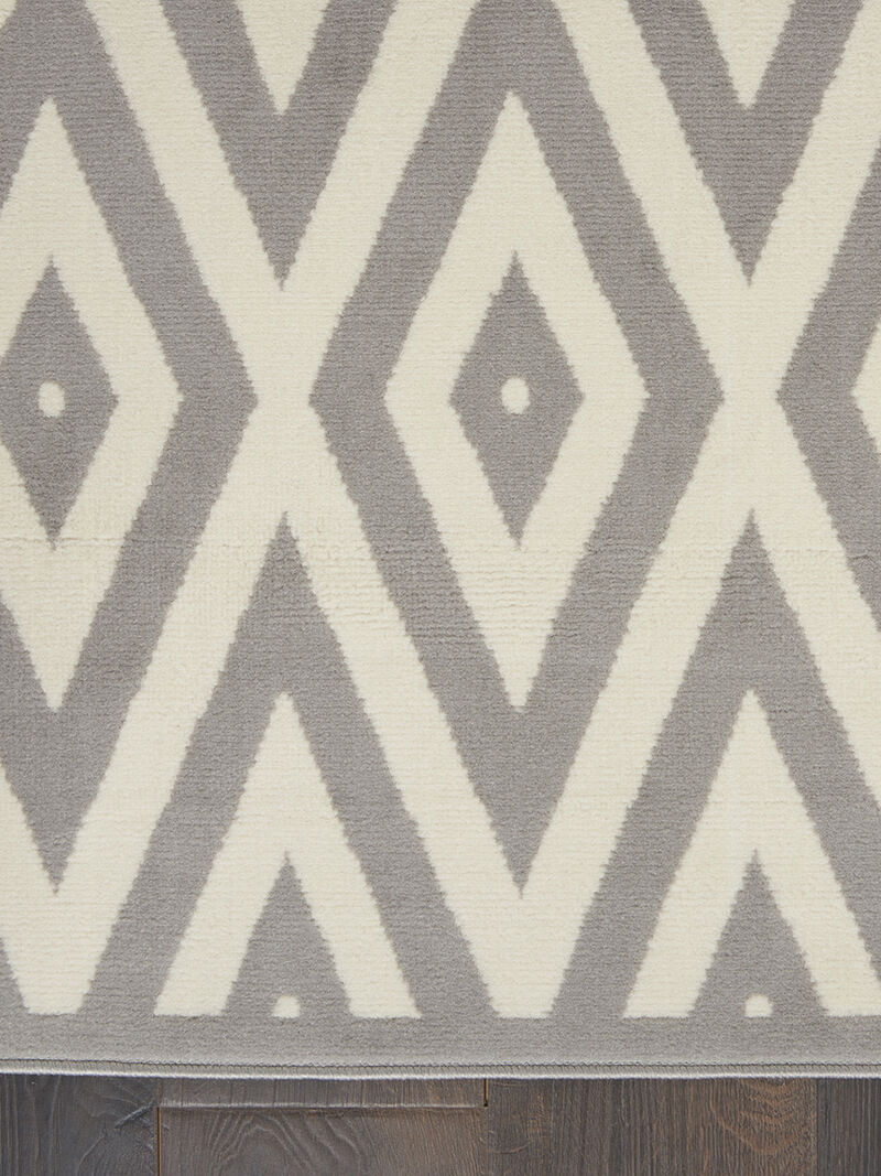 Grafix GRF18 White/Gray 3'9" x 5'9" Rug