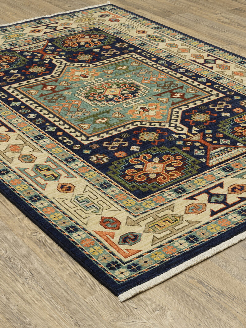 Lilihan 5'3" x 7'6" Blue Rug image number 2