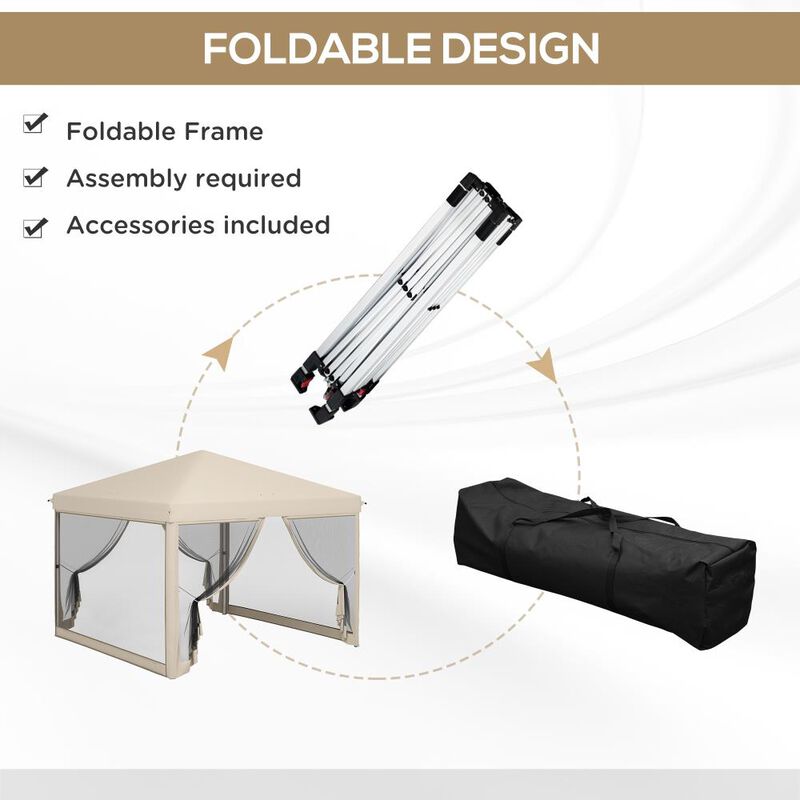 Hivvago 10x10 Pop Up Screen Tent with Adjustable Height image number 3