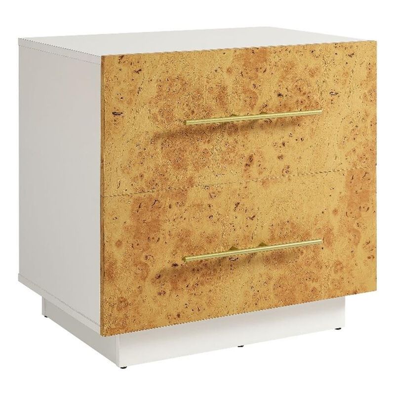 Modway ABEL 2 Drawer Nightstand in White Bleached Burl image number 0