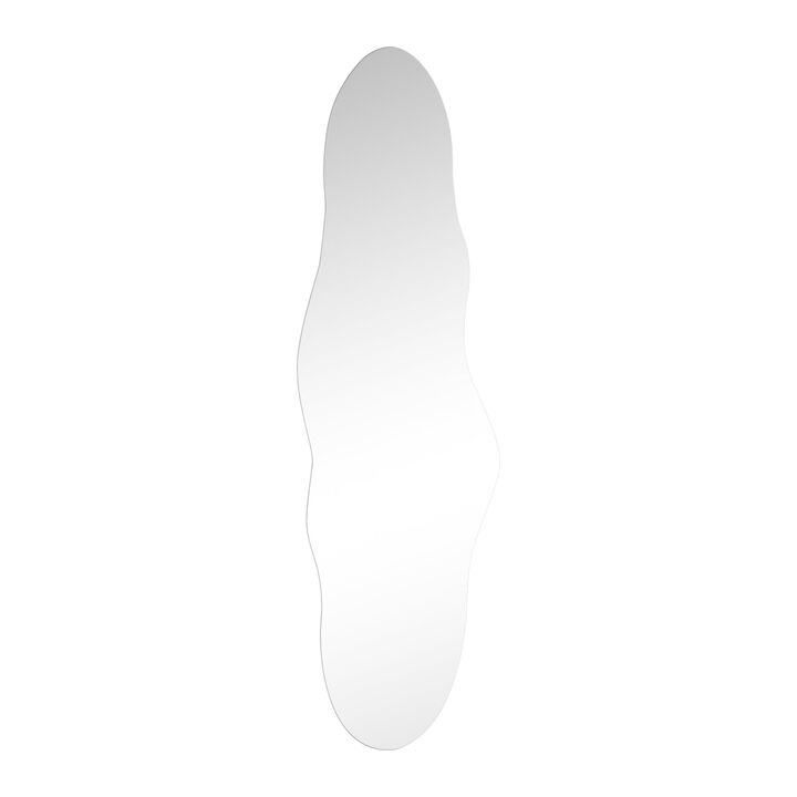 HomeRoots 59" Clear Abstract Frameless Accent Mirror