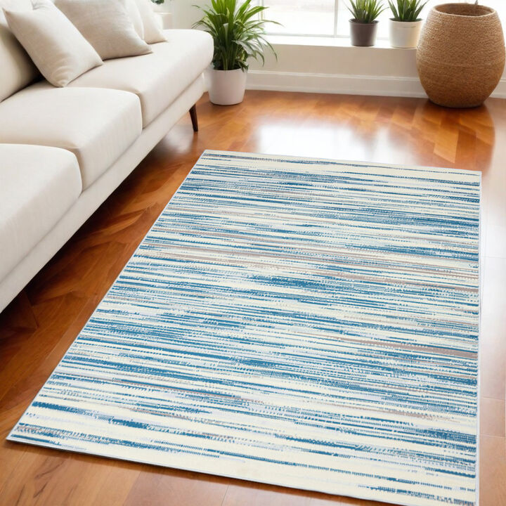 HomeRoots Abstract Non Skid Area Rug