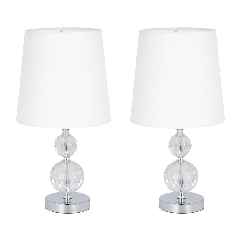 S/2 Crystal Faceted Table Lamp image number 0