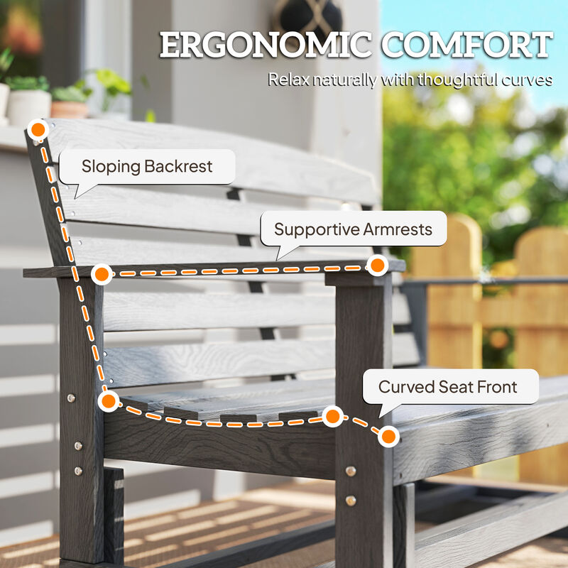 Hivvago Double Seat Patio Glider Chair image number 7
