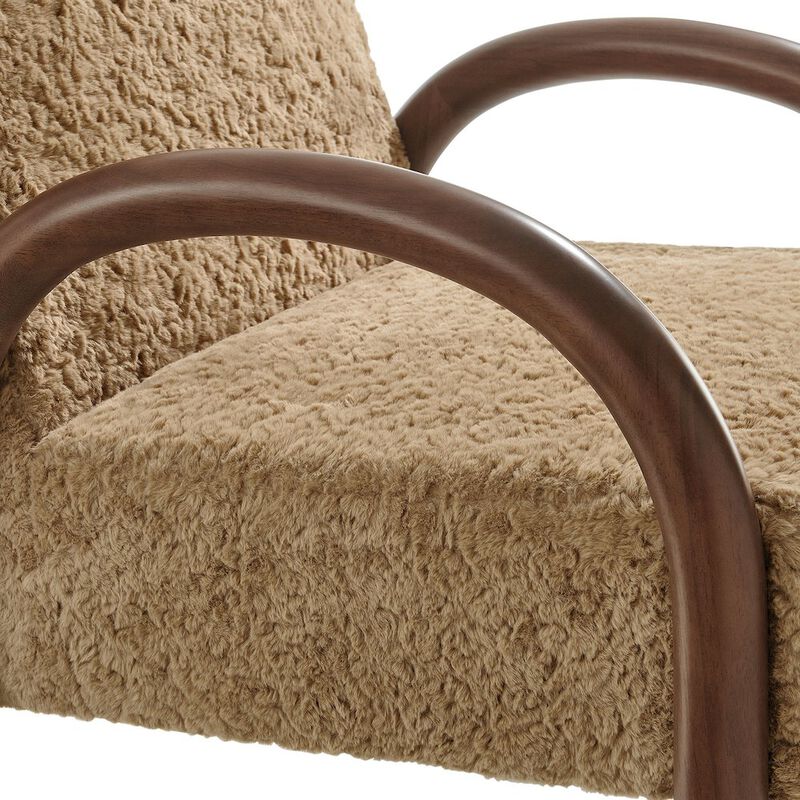 Lunet Faux Shearling Accent Armchair image number 6