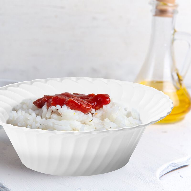 5 oz. White Flair Plastic Dessert Bowls (180 Bowls) image number 1