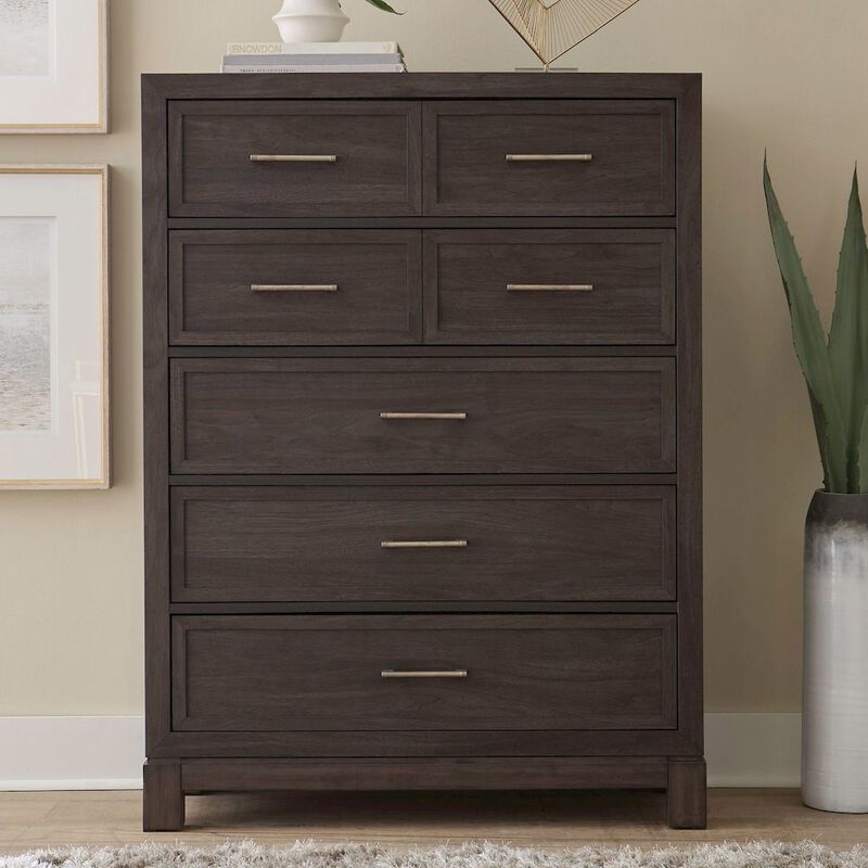 Liberty Furniture Modern Edge 5 Drawer Chest for Bedroom - Caffe image number 8