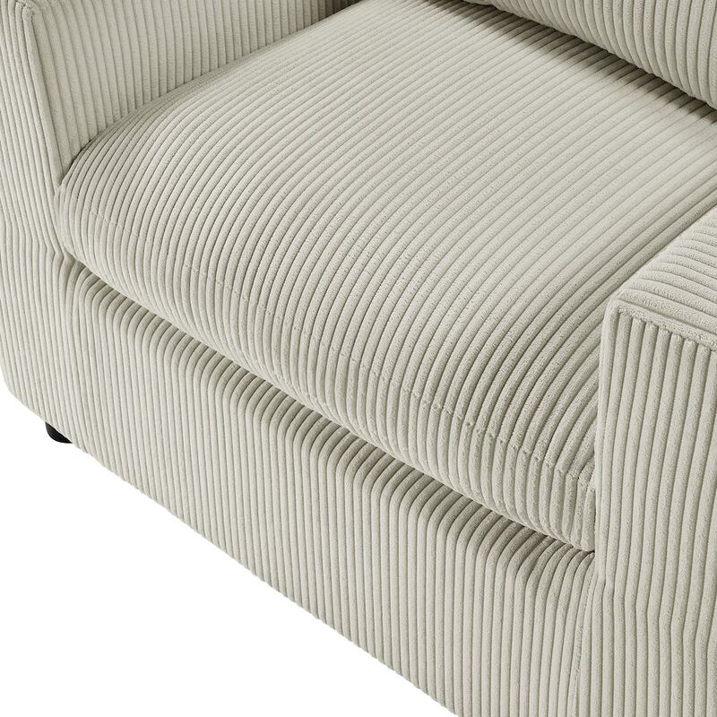Comfort Pointe Casella Modern Armchair - Beige Corduroy