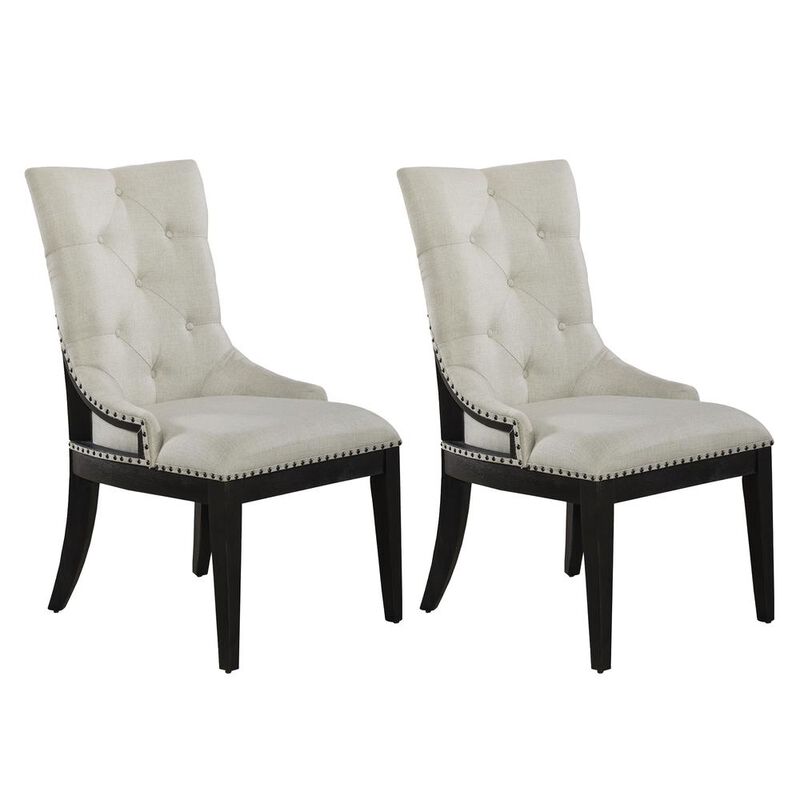 Liberty Furniture Uph Shelter Side Chair (RTA) - Black - Set of 2 Traditional Multi image number 0