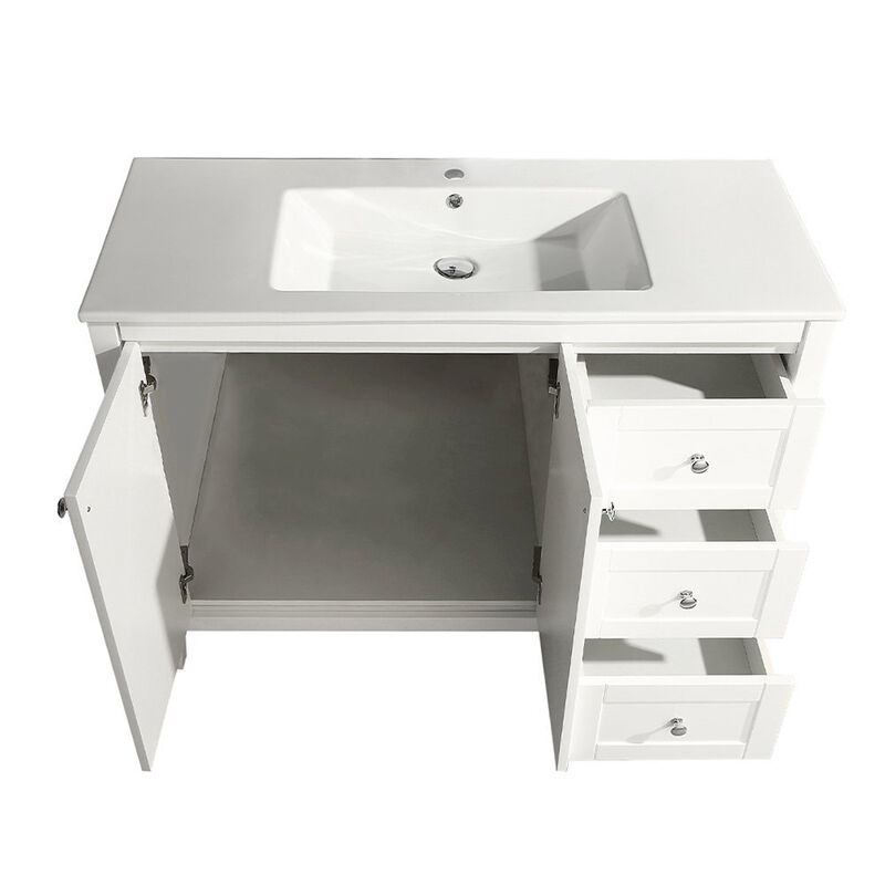 Cannes 48 Single, Two Doors, Three Drawers, Bathroom Vanity image number 8