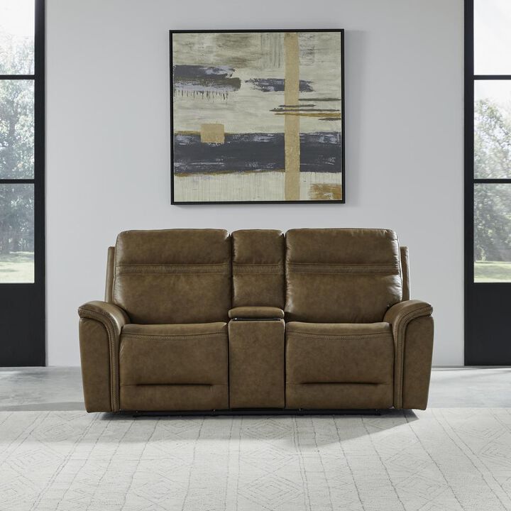 Liberty Furniture Dual Reclining Loveseat w/ Console, Power Headrest, Lumbar with Zero Gravity