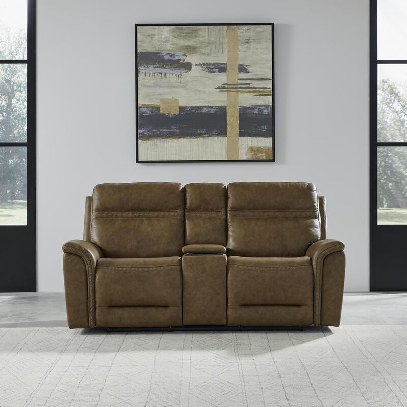 Liberty Furniture Dual Reclining Loveseat w/ Console, Power Headrest, Lumbar with Zero Gravity image number 1