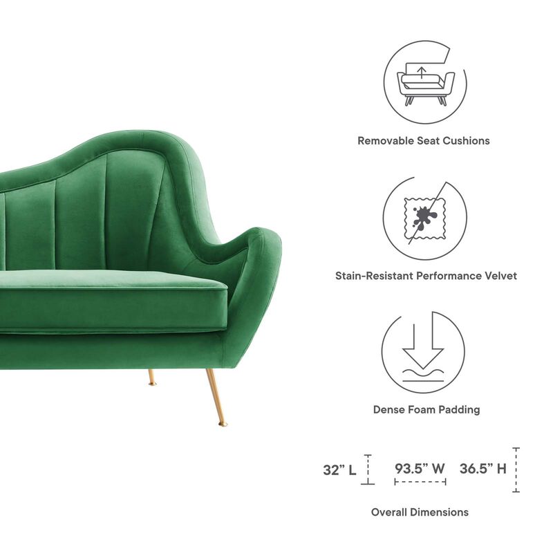 Cheshire Channel Tufted Performance Velvet Sofa image number 7