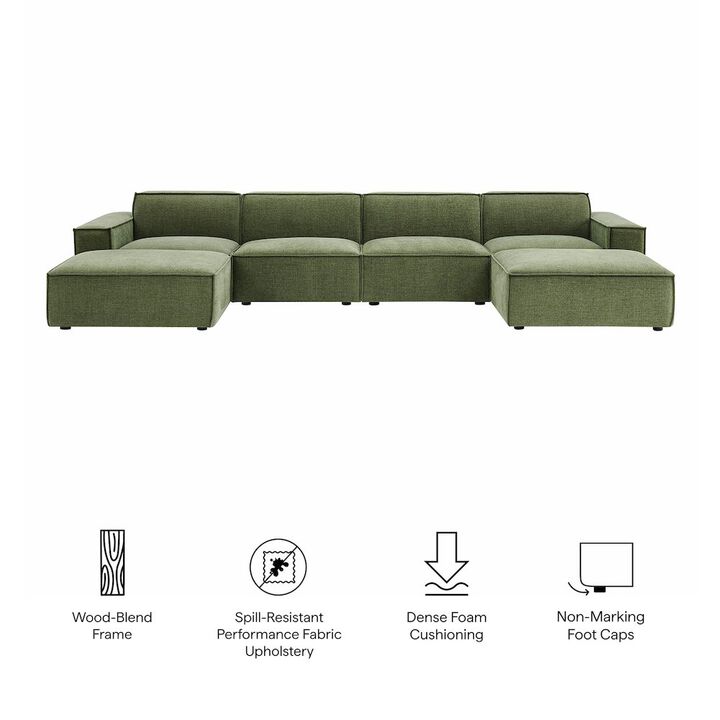 Restore 6-Piece Performance Fabric Upholstered Modular Sectional Sofa