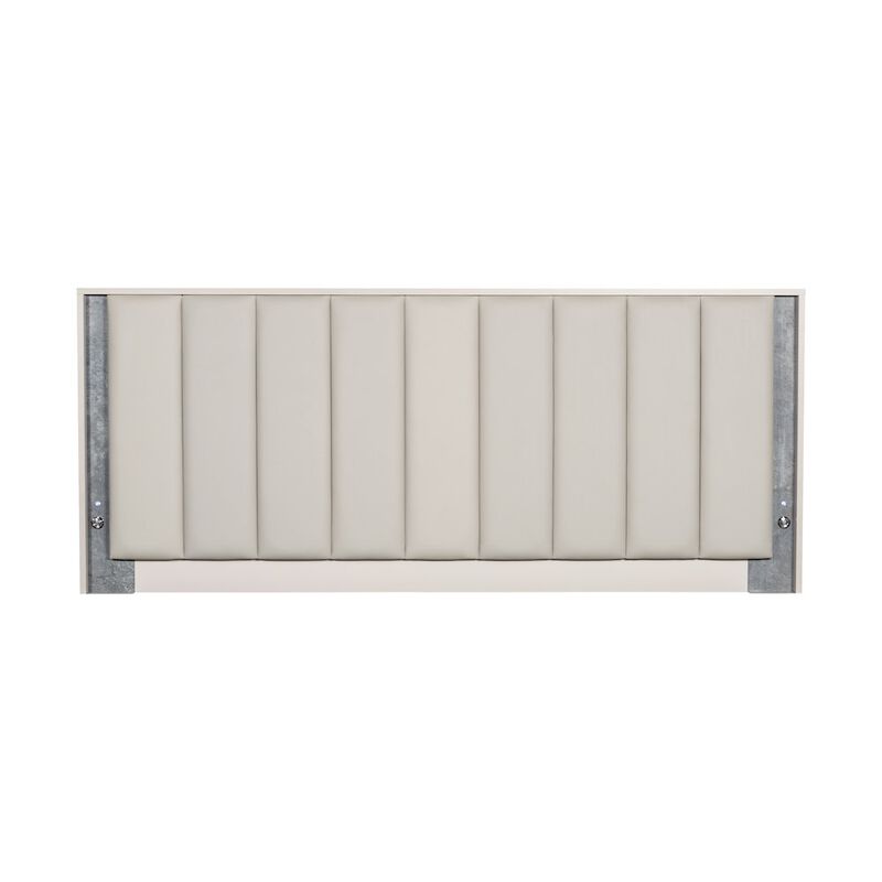 Michael Amini Pavira Eastern King Bed with LED Lights - Stone image number 8