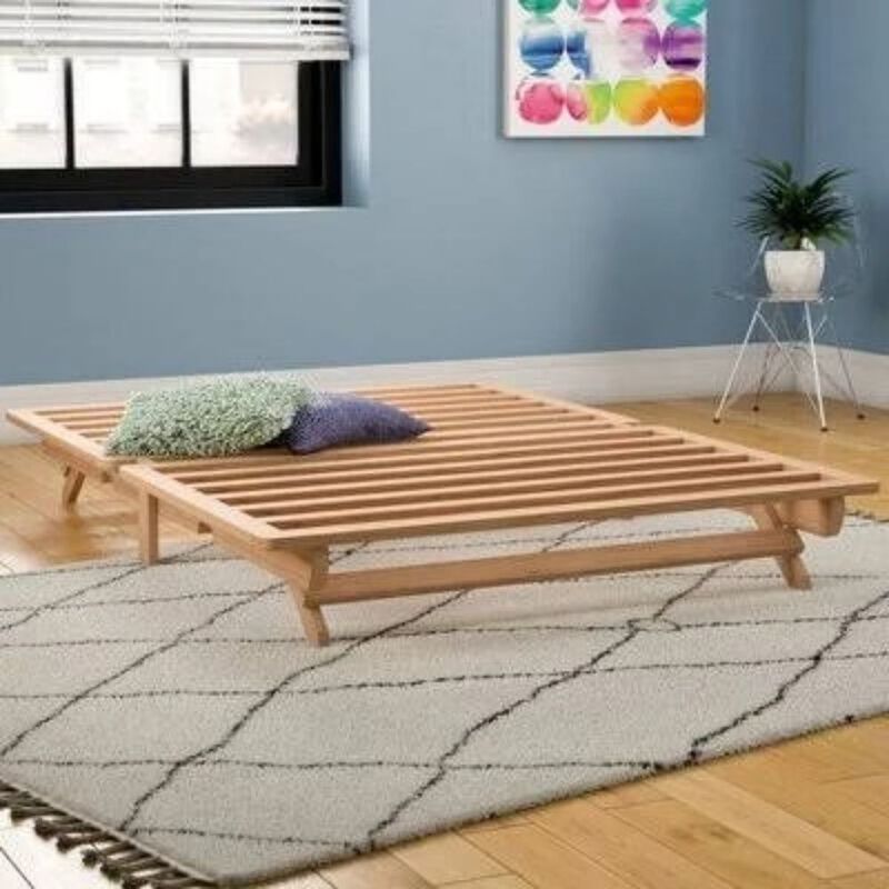 QuikFurn Farmhouse Full Size Solid Wood Platform Bed Made in USA