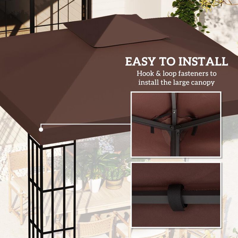 Hivvago 9.84' x 9.84' Gazebo Replacement Canopy Top Only image number 4