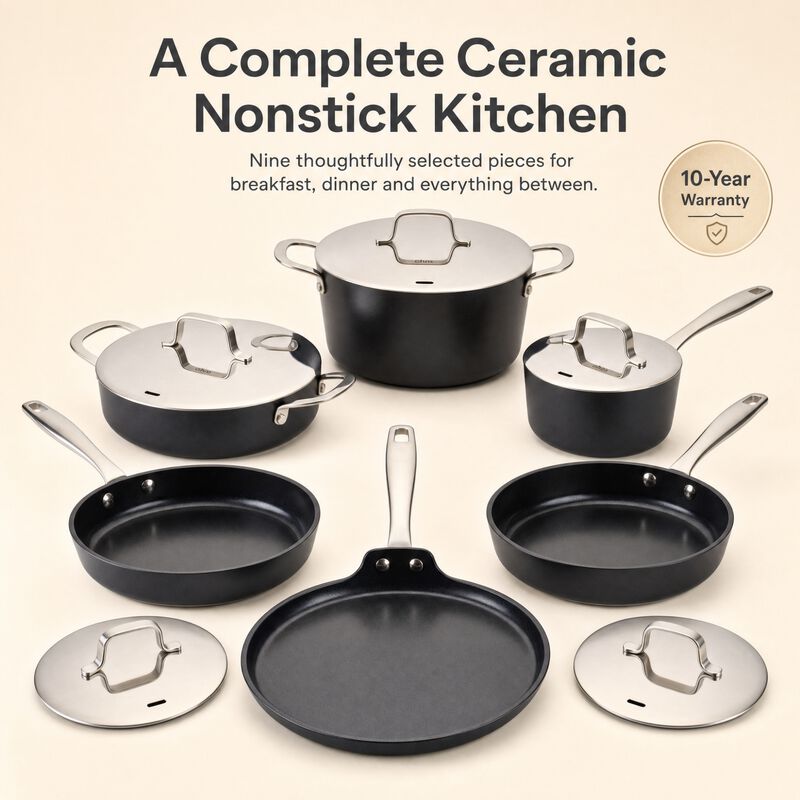 Alva Maestro 9-Piece Ceramic Nonstick Cookware Set image number 1