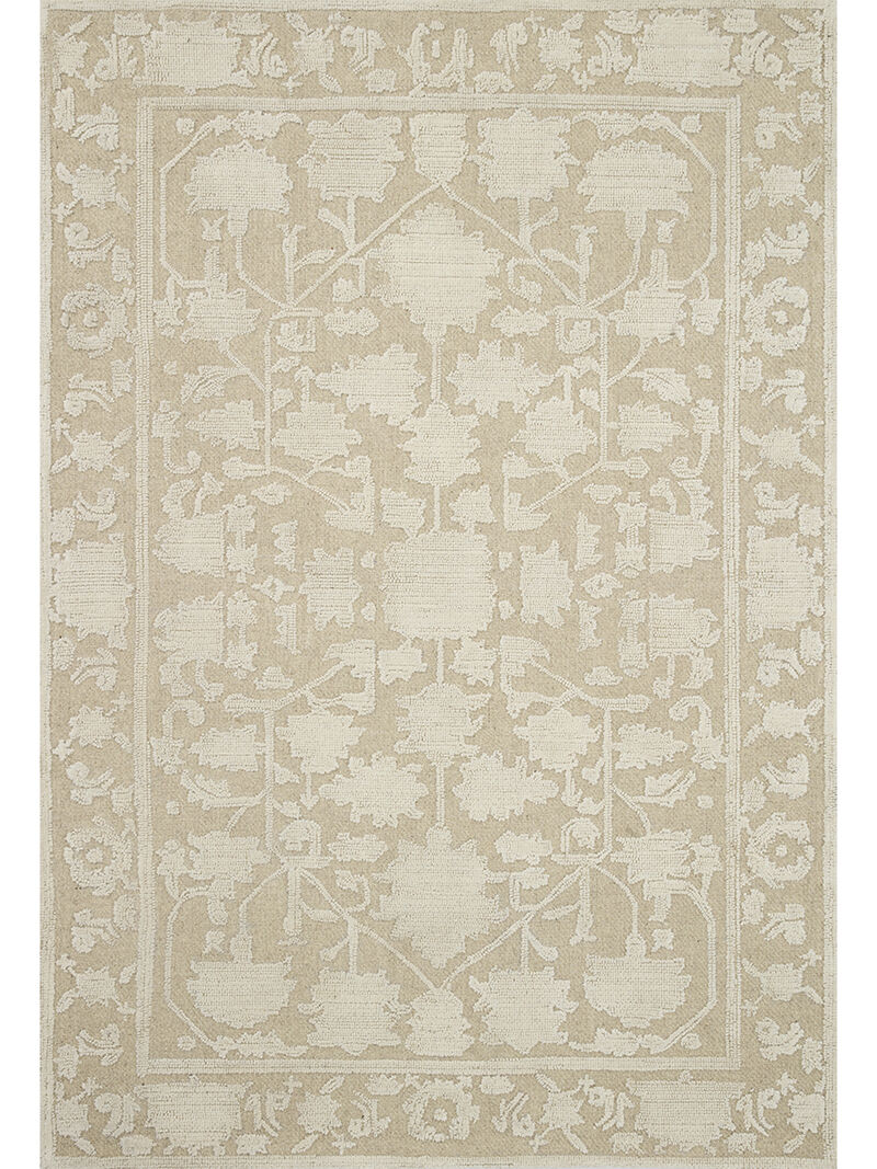 Gloria GLO01 Natural/Ivory 5' x 7'6" Rug