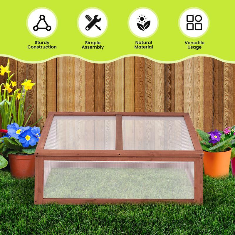 Outdoor Indoor Garden Portable Wooden Greenhouse image number 3