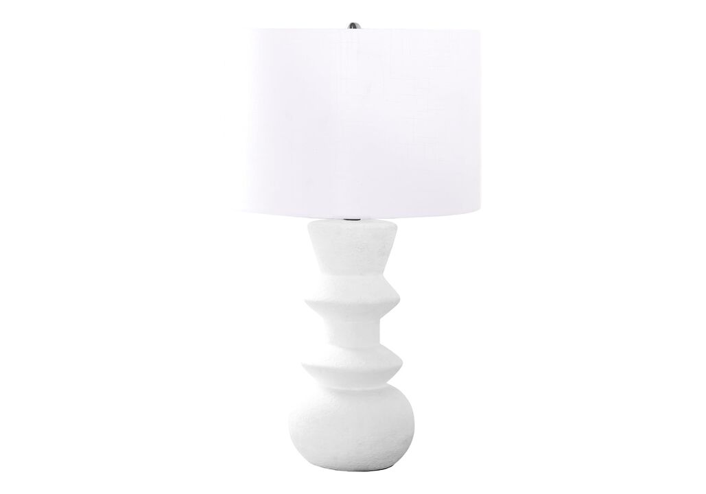 Monarch Specialties I 9762 Lighting, 26" H, Table Lamp, Cream Ceramic, Ivory/Cream Shade, Contemporary
