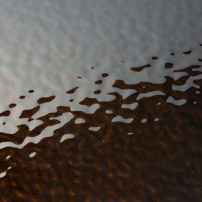 Modrest Pyrite - Modern Brown Glass + Rosegold Rectangular Dining Table