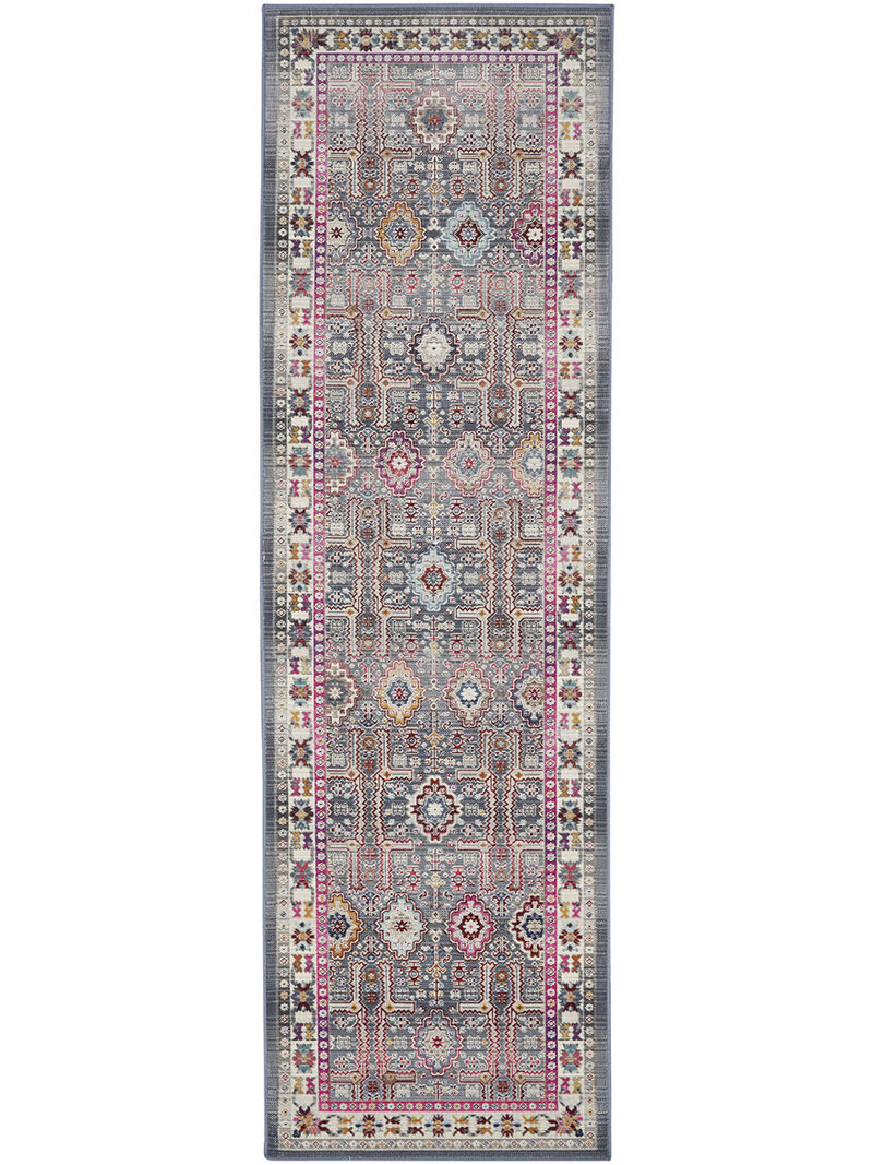 Vintage Kashan VKA05 Gray/Multicolor 2' x 6' Rug