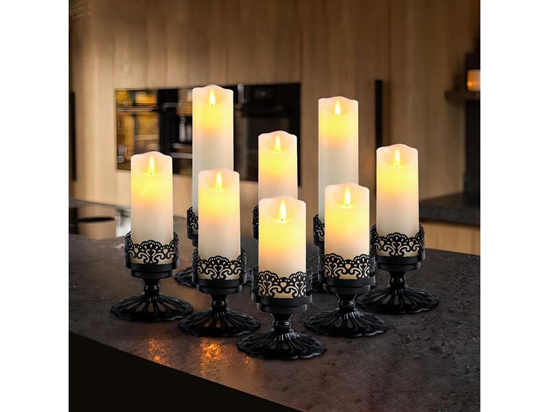 Candle Holders Set  Hight Elegant Iron Metal Candlesticks image number 5