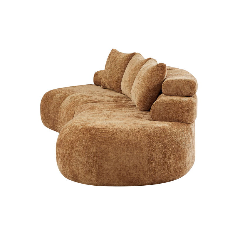 Paffur Curved Sectional Sofa image number 4