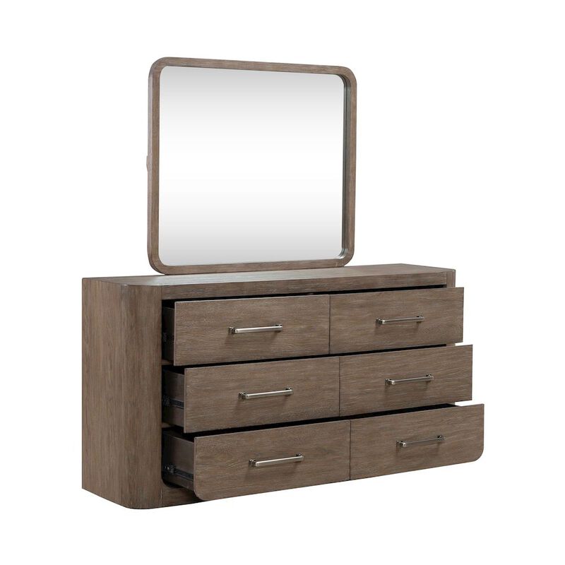 Liberty Furniture South Bend Bedroom Dresser & Mirror Set Contemporary - Burnished Clay image number 5