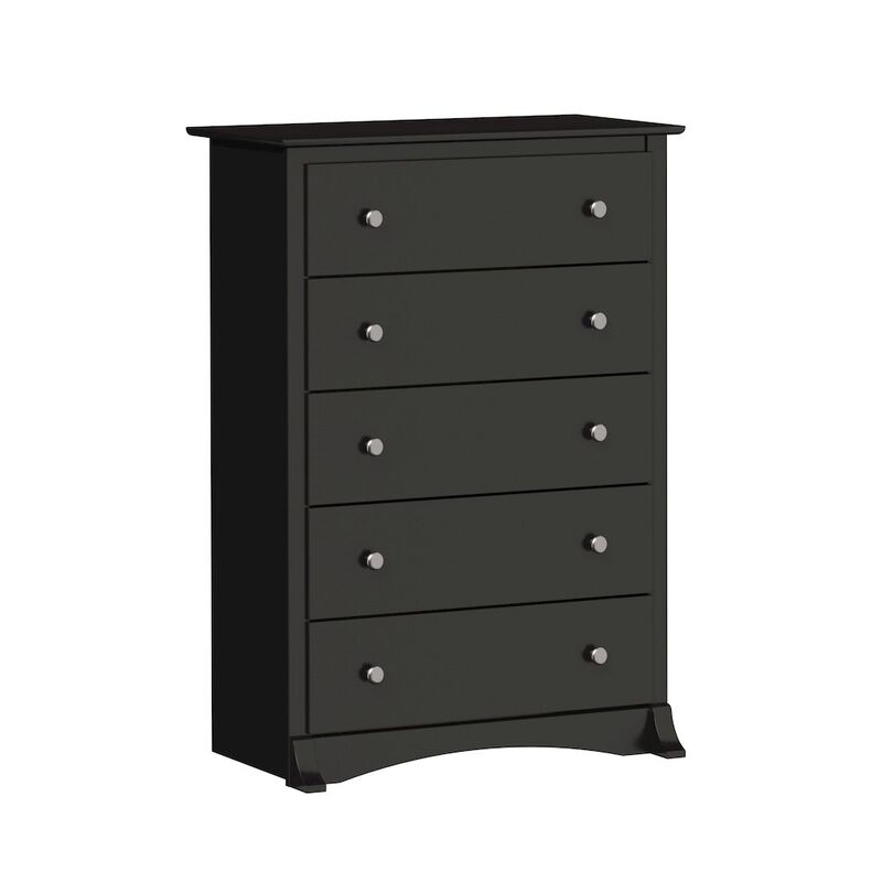 Prepac Black Sonoma 5 Drawer Chest