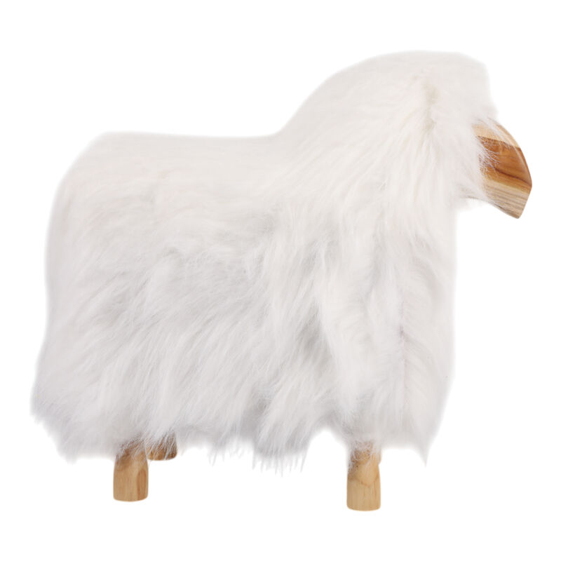 21x20" Faux Fur Sheep, White/natural image number 0